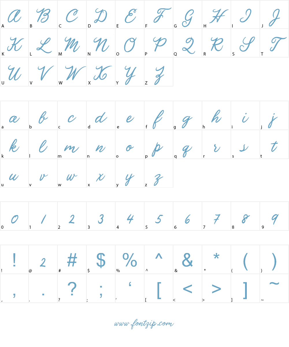 Julia Lauren Font Character